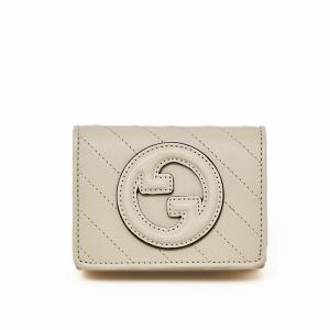 グッチ GUCCI ブロンディ BLONDIE レザー 小銭入れ付き 二つ折り 折財布 ウォレット オフホワイト系 [レディース] 760317 AACP7 9022｜bjkyoto