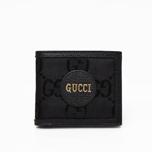 グッチ GUCCI オフザグリッド OFF THE GRID GGナイロン×レザー ウォレット 二つ折り 折財布 [小銭入れなし] ブラック [メンズ] 625573 H9HAN 1000 NS10｜bjkyoto