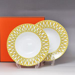 HERMES（エルメス） パスタプレート ペア 24cm ソレイユ ドゥ 046014P2