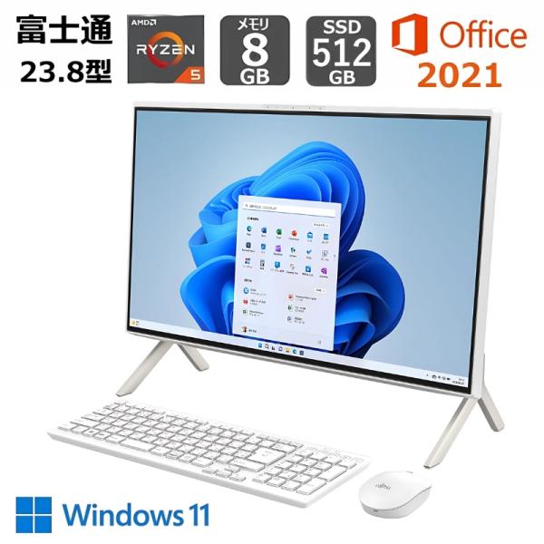 富士通 FUJITSU デスクトップPC FMV ESPRIMO FH60 23.8型/ Ryzen...