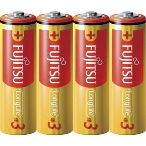 富士通 アルカリ乾電池 単3形（80本） LongLife  1.5V 4個  LR6FL（4S ）【×20セット】 日本製｜bjy-store