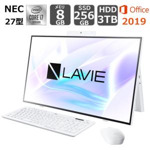 NEC 27型 デスクトップPC LAVIE Home All-in-one HA700/RAW PC-HA700R2W6  Win 10/ Corei7/ メモリ 8GB/ HDD3TB +SSD256GB/ Office付き 【リフレッシュ品】