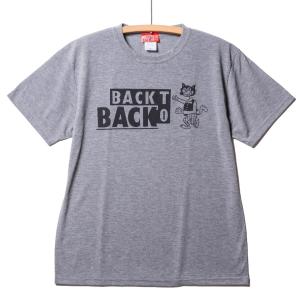 Back to Back バック・トゥ・バック オリジナル ドライ&コットンタッチTシャツ Wolf グレー 吸水速乾｜bk2bk
