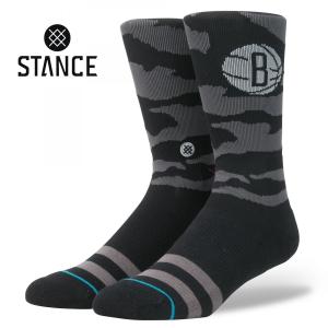 STANCE Socks NIGHTFALL NETS スタンスソックス ナイトフォール・ネッツ NBA Casual Series カジュアルシリーズ 迷彩 靴下 ブルックリン Brooklyn [正規品]｜bk2bk