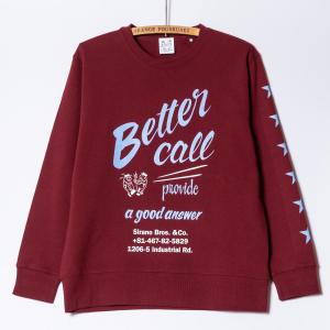 [SIRANO BROS.] 9.3oz Crewneck Sweatshirts “Better Call Sibro” バーガンディ 裏パイル スウェットシャツ シラノブロス OUT SIDE DESINGS