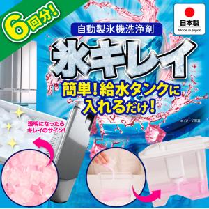 自動製氷機洗浄剤 氷キレイ 6回分セット 日本製 粉末 製氷タンク クリーナー 氷 製氷機 洗浄剤 冷蔵庫 消臭 除菌 給水タンク 家庭用 掃除 洗剤 321045