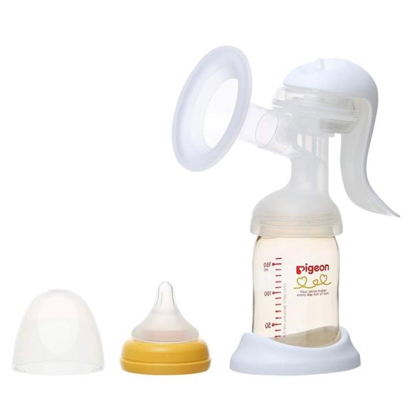 ピジョン さく乳器 (手動タイプ) 母乳アシスト　搾乳　母乳実感哺乳瓶付き