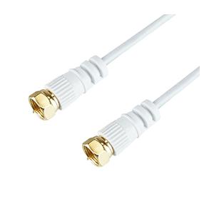 ホーリック 極細アンテナケーブル S-2.5C-FB同軸 0.5m  ホワイト 両側ネジ式コネクタ AC05-451WH