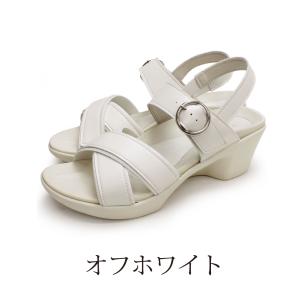ナースシューズ 黒 リゲッタ クロスベルトサン...の詳細画像4