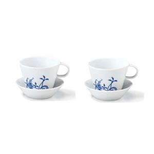 ボヘミア コバルト コーヒーカップ＆ソーサー ペア 