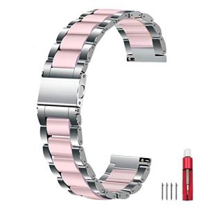 Kai Tian 時計バンド樹脂ステンレス 20mm 22mm 男性女性 腕時計 ベルト ブレスレット クイックリリース 時計ストラップ リムーバブルリンク dバックル