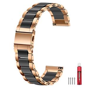 Kai Tian 時計バンド樹脂ステンレス 20mm 22mm 男性女性 腕時計 ベルト ブレスレット クイックリリース 時計ストラップ リムーバブルリンク dバックル