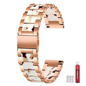 Kai Tian 時計バンド樹脂ステンレス 20mm 22mm 男性女性 腕時計 ベルト ブレスレット クイックリリース 時計ストラップ リムーバブルリンク dバックル