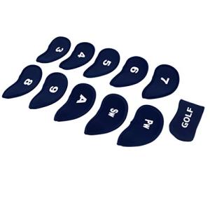 DeeRace 便利 ネオ ゴルンヘッドカバー ゴルフパターヘッドカバー セット 全3色, 青