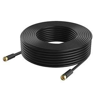 Postta アンテナケーブル 10M 同軸ケーブル S-5C-FB 4K8K 地デジ BS CS CATV放送対応 金メッキプラグ F型プラグ ブラ