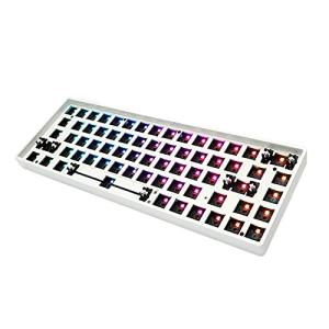 TISHITA GK68ホットスワップDIYワイヤードキットが60％キーボードに置き換わります, 白い