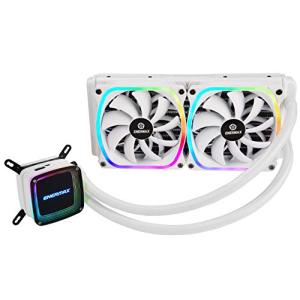 ENERMAX アドレッサブル型RGB LED水冷CPUクーラー AQUAFUSION ホワイト 240mm ELC-AQF240-SQA-W