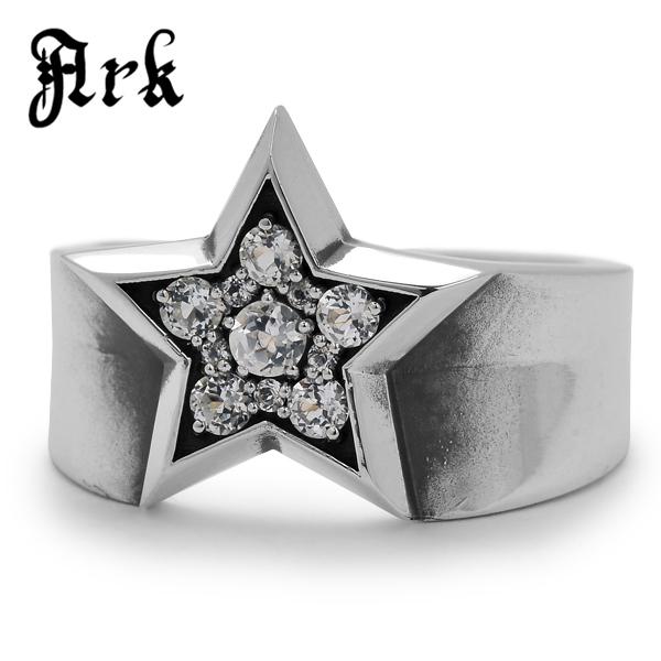 Ark silver accessories アークシルバーアクセサリーズ　スターライトリング　ホワ...