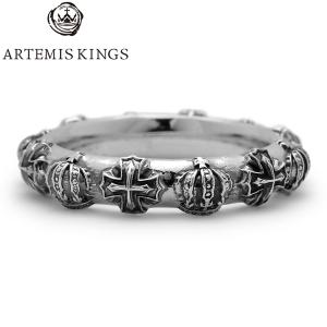 ARTEMIS KINGS アルテミスキングス　Crown Cross Band Ring クラウンクロスバンドリング　AKR0067｜blackbarts