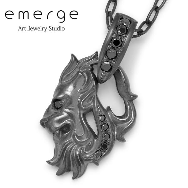 emerge / エマージュ　ハーフライオンペンダント　ブラックタイプ