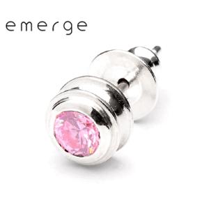 emerge / エマージュ　CZスタッドピアス　ピンク｜blackbarts