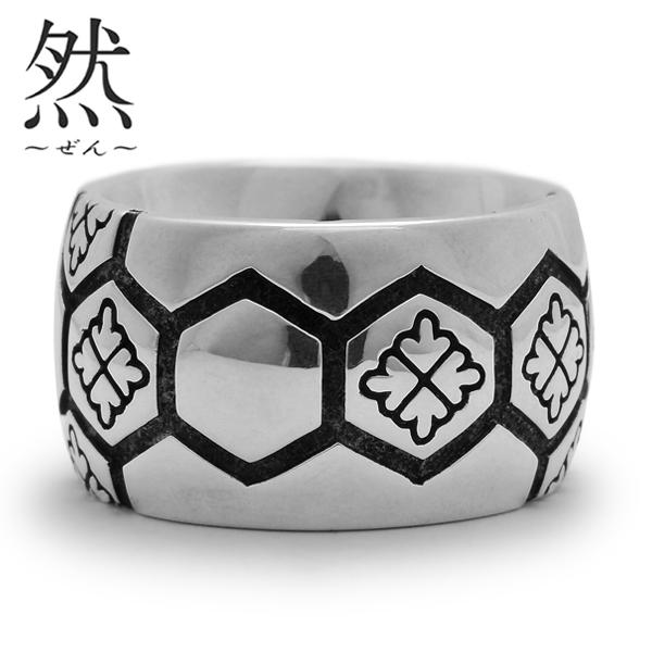 和柄シルバーアクセサリー 然 / 花菱亀甲リング
