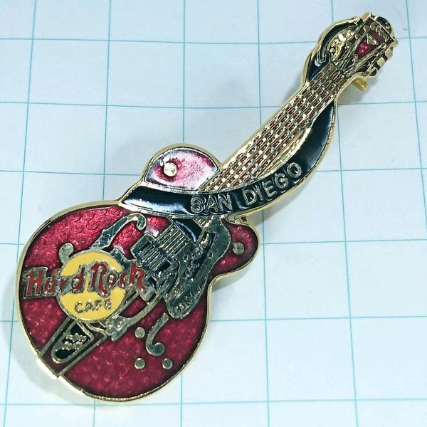 送料無料)Hard Rock Cafe セミアコギター 赤 ハードロックカフェ PINS ブローチ ...