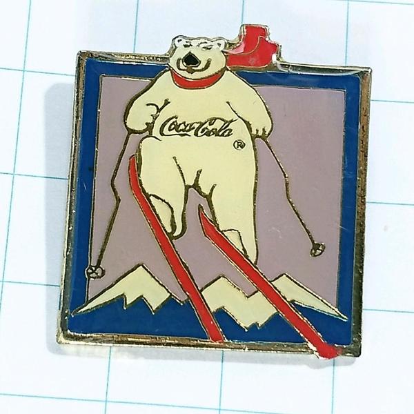 送料無料)コカ・コーラ シロクマ スキー 冬季オリンピック ピンバッジ ピンズ PINS A1322...