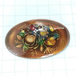 送料無料)ビンテージ☆七宝焼き ブルー☆アンティークブローチ A18607