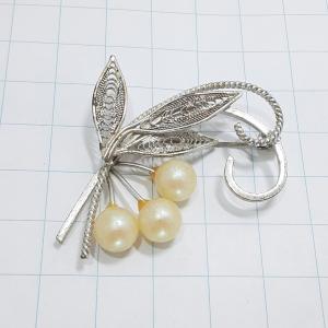 MIKIMOTO（ミキモト） 紅葉モチーフ リーフ ブローチ シルバー/パール5
