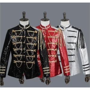 タキシード メンズスーツジャケットEXO同型スパンコール　ステージ衣装　紳士服