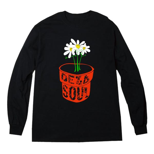 デラソウル フラワー De La Soul ロンT 長袖 ロングスリーブ Tシャツ 白 黒 90年代...