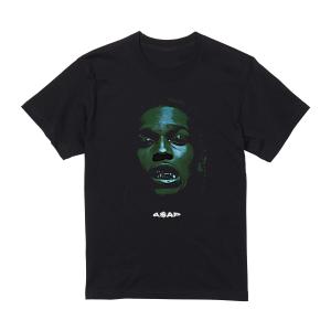 エイサップ・ロッキー A$AP Tシャツ 半袖 黒 90年代 ラップ ヒップホップ ビンテージ プリント ストリート 厚め しっかり生地 ゆったり 大きめサイズ｜blackrebelstore