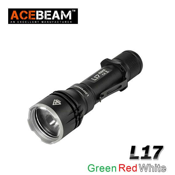 ACEBEAM L17 LEDハンディライトエースビーム ブラック 充電式 防水IPX8 釣り爆光 ...