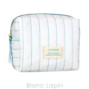 【ノベルティ】 クラランス CLARINS コスメポーチ キルティング #ホワイト/ライトブルー [236839]【メール便可】｜blanc-lapin