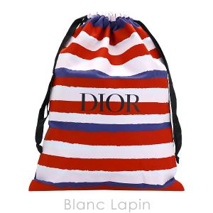 【ノベルティ】 クリスチャンディオール Dior 巾着ポーチ ボーダー #レッド/ネイビー [094342]【メール便可】｜blanc-lapin
