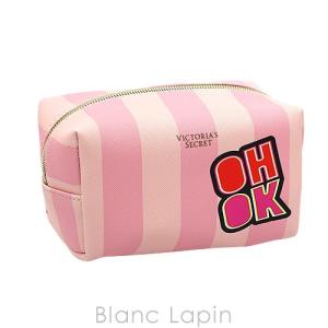 ヴィクトリアシークレット VICTORIAS SECRET コスメポーチスクエア シグネチャーストライプ #ピンク