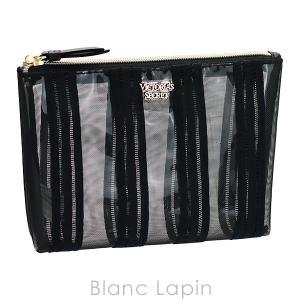 ヴィクトリアシークレット VICTORIAS SECRET コスメポーチM ストライプ #ブラック