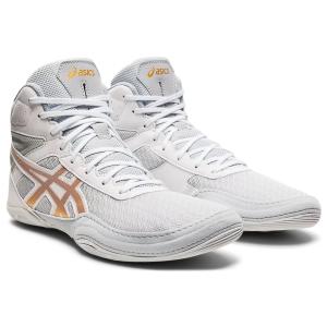 asics アシックス レスリングシューズ MATFLEX 6 GLACIER GREY×PURE GOLD 1081A021-021 店舗在庫 2021秋冬｜blanc-roche