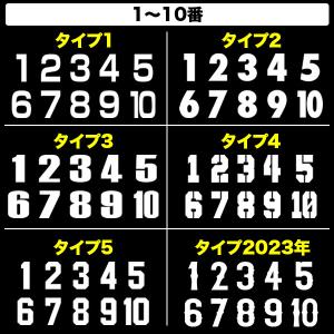 10番号分セット ヘルメット 番号 数字 ナン...の詳細画像2