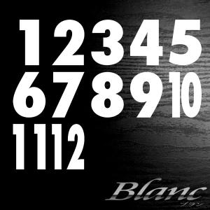 オーダー品　1〜12番　タイプ2　ホワイト　縦70mm｜blanc-s