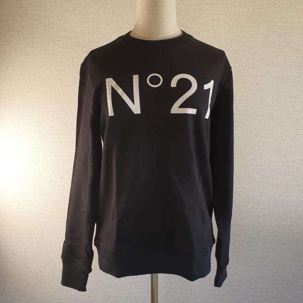 N°21 ヌメロ ヴェントゥーノ キッズ ロゴ スウェット シャツ ブラック N21588N0154...