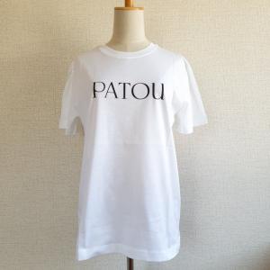 PATOU　パトゥ　レディースロゴオーガニックコットンTシャツ　ホワイト｜blanccoffret