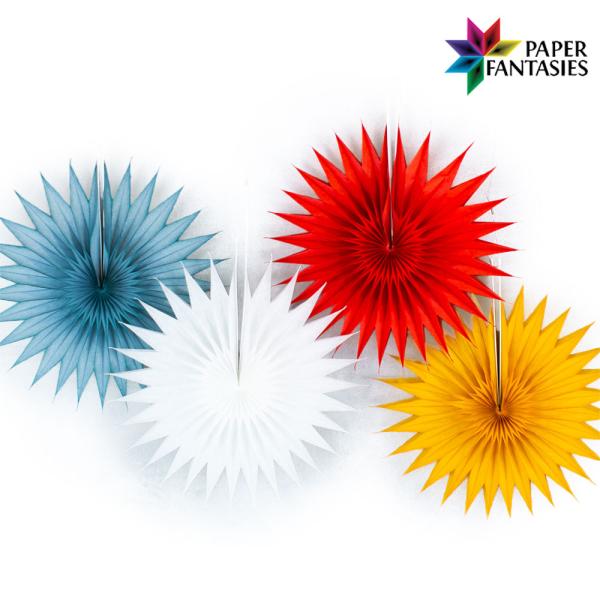 ハニカムペーパーファン 17cm 星型 スター 単品 北欧 装飾 ペーパーファン 誕生日 飾り 結婚...