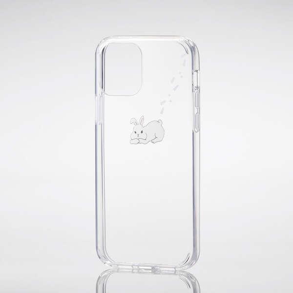 ELECOM iPhone 12/12 Pro ハイブリッド ケース ウサギ柄 軽くて丈夫なPCと弾...