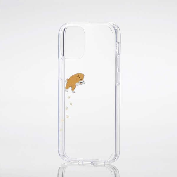 ELECOM iPhone 12 mini ハイブリッド ケース シバイヌ柄 四つ角にエアクッション...