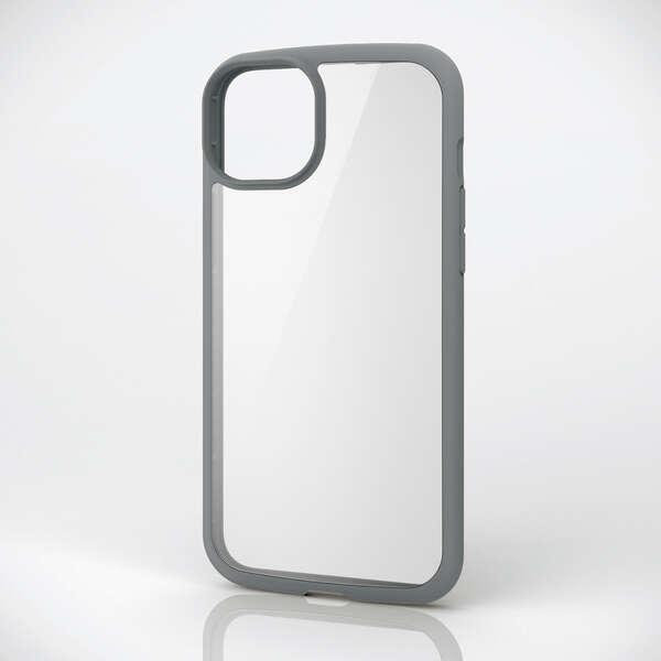 ELECOM iPhone 14 Plus TOUGH SLIM LITE フレームカラー グレー ...