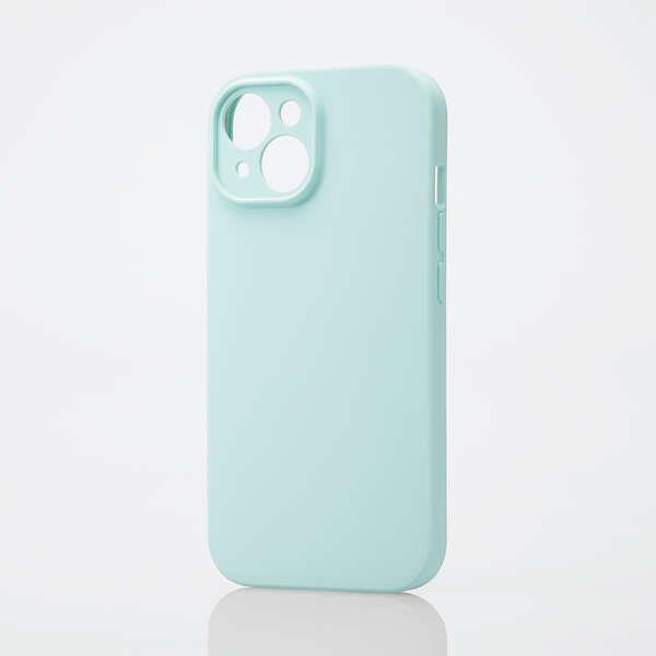 ELECOM iPhone 15 ハイブリッドケース シリコン 極み ライトブルー PMCA23AH...
