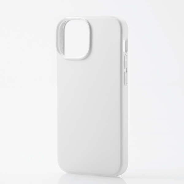 ELECOM iPhone 13 mini ハイブリッドケース シリコン カラータイプ ホワイト シ...