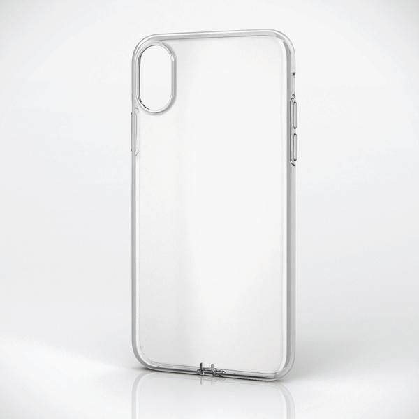 ELECOM iPhone XS iPhone X用ソフトケース コネクタキャップとシリコンケースの...